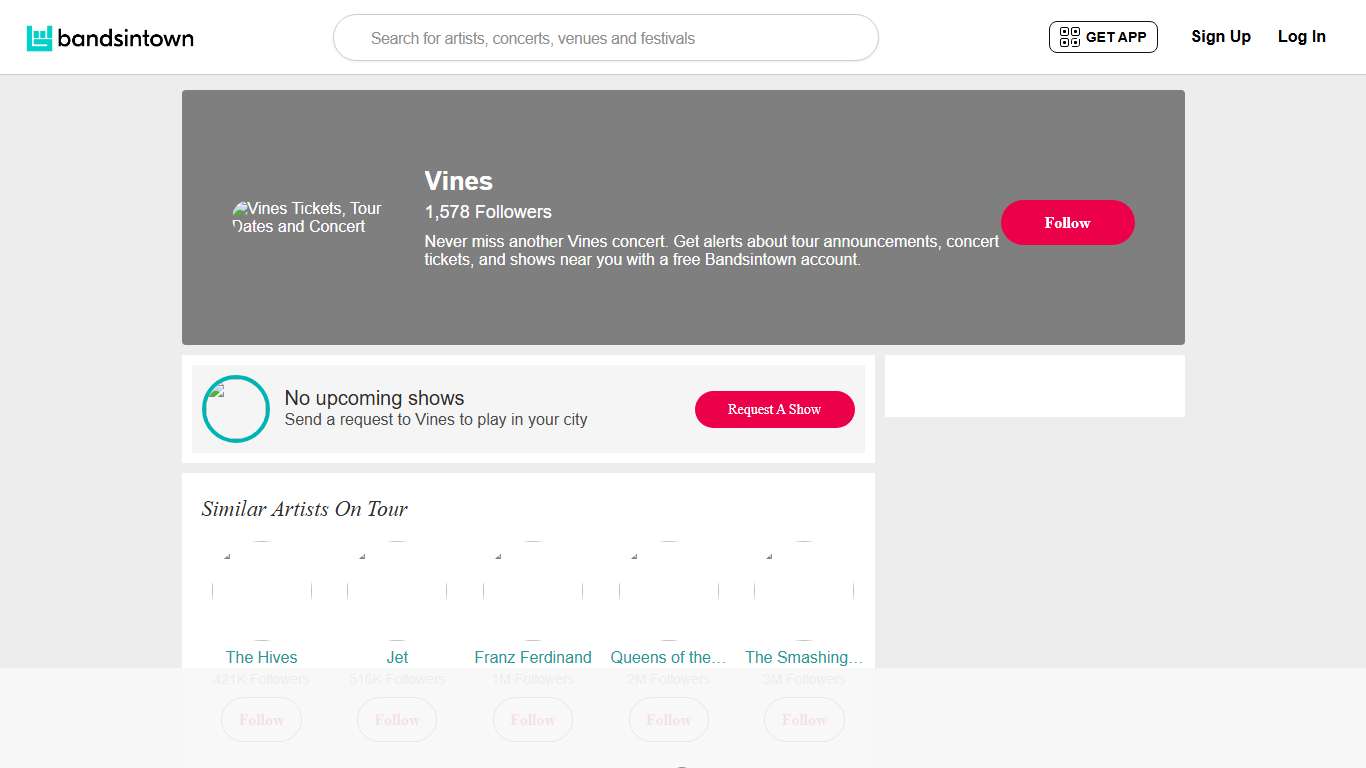 Vines Concerts & Live Tour Dates: 2026-2027 Tickets Bandsintown